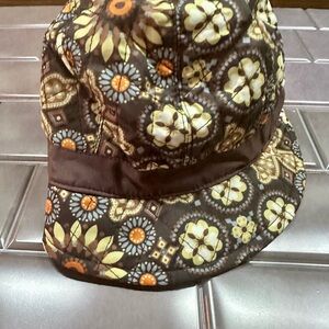 Vera Bradley Brown and Orange Floral Hat
